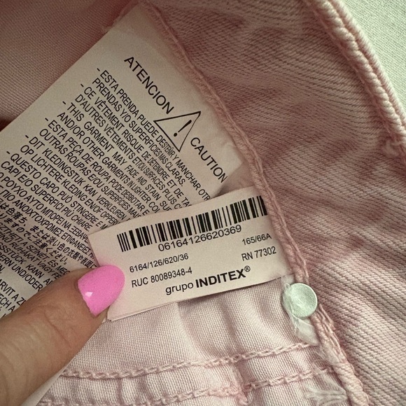 Zara Pink Wide Leg Jeans - Picture 10 of 10